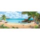 Wallpapers mural tropical view of the sea palms and parrot Wallpapers mural tropical view of the sea palms and parrot