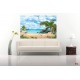 Wallpapers mural tropical view of the sea palms and parrot Wallpapers mural tropical view of the sea palms and parrot