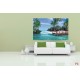 Wallpapers mural tropical coast with a bridge - 3d effect Wallpapers mural tropical coast with a bridge - 3d effect