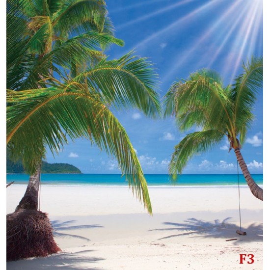 Wallpapers mural sunny palms on a coast