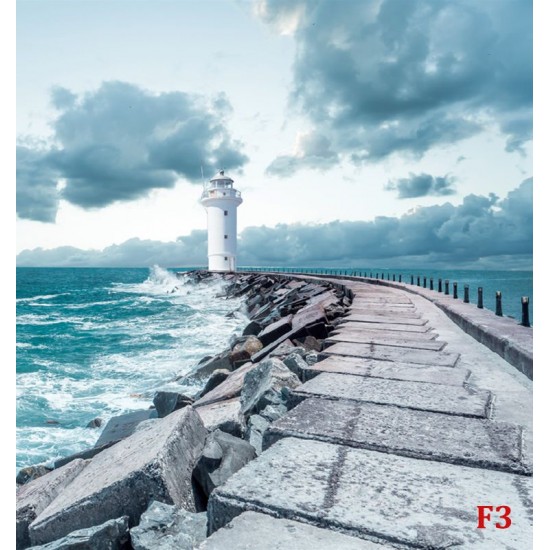 Wallpapers mural beautiful view of a white lighthouse