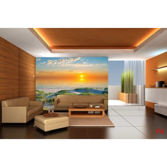 Wallpapers mural beautiful sea dunes at sunrise