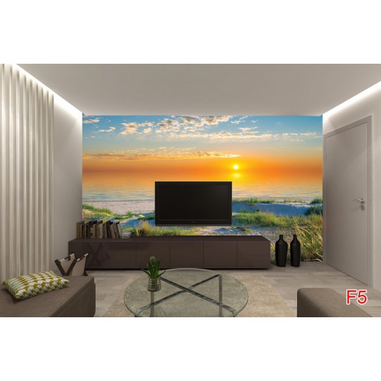 Wallpapers mural beautiful sea dunes at sunrise