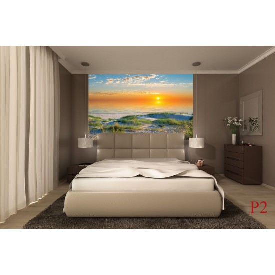 Wallpapers mural beautiful sea dunes at sunrise