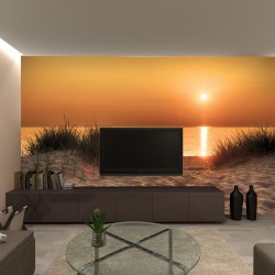 Wallpapers mural beautiful sea dunes at sunset