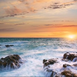 Wallpapers mural beautiful sea sunset 2