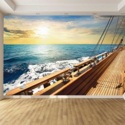 Wallpapers mural unique sea view from a board's ship Wallpapers mural unique sea view from a board's ship