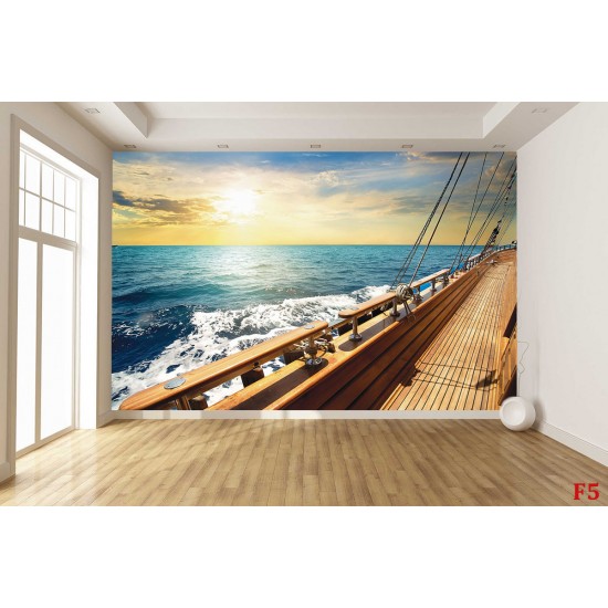 Wallpapers mural unique sea view from a board's ship Wallpapers mural unique sea view from a board's ship