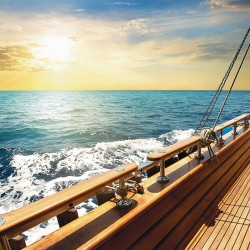 Wallpapers mural unique sea view from a board's ship