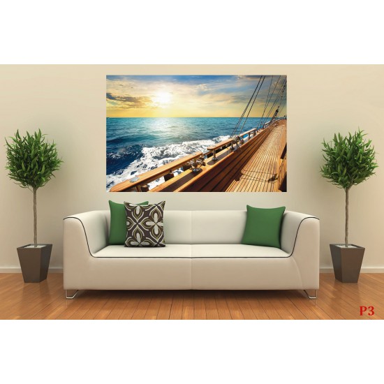 Wallpapers mural unique sea view from a board's ship Wallpapers mural unique sea view from a board's ship