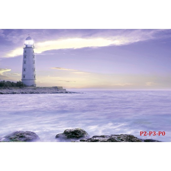 Wallpapers mural beautiful lighthouse in purple Wallpapers mural beautiful lighthouse in purple