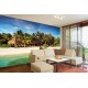 Wallpapers mural sea path with palms and rainbow Wallpapers mural sea path with palms and rainbow