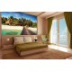 Wallpapers mural sea path with palms and rainbow Wallpapers mural sea path with palms and rainbow