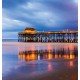 Wallpapers mural shining sea bridge night view Wallpapers mural shining sea bridge night view