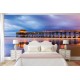 Wallpapers mural shining sea bridge night view Wallpapers mural shining sea bridge night view