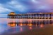 Wallpapers mural shining sea bridge night view