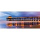 Wallpapers mural shining sea bridge night view Wallpapers mural shining sea bridge night view