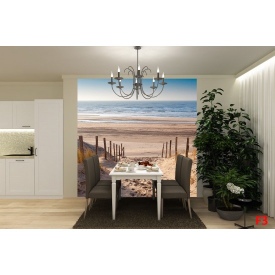 Photo Wallpapers sunny sea dunes path pattern 2