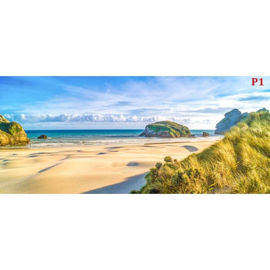 Photo mural seascape sunny sand dunes sea