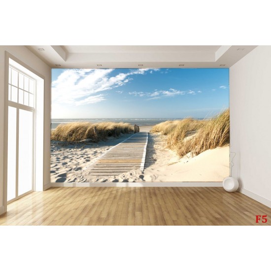 Wallpapers mural sea path in between dunes Wallpapers mural sea path in between dunes