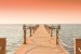Wallpapers mural bridge in orange gamut