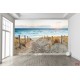 Photo mural path dunes beach at sunset Photo mural path dunes beach at sunset