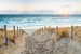 Photo mural path dunes beach at sunset