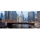Wallpapers mural panoramic daily view of Chicago and river