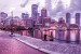 Wallpapers mural colorful view of Boston port 2 colors
