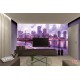 Wallpapers mural colorful view of Boston port 2 colors