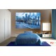 Wallpapers mural colorful view of Boston port 2 colors