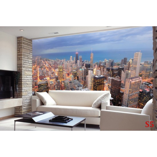 Wallpapers mural view urban high buildings