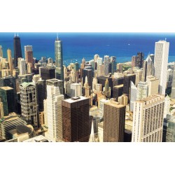 Wallpapers mural City View panorama Chicago skyscrapers