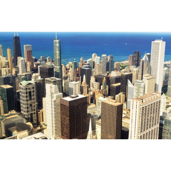 Wallpapers mural City View panorama Chicago skyscrapers