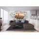Wallpapers mural broken brick wall view New York orange