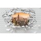 Wallpapers mural broken brick wall view New York orange