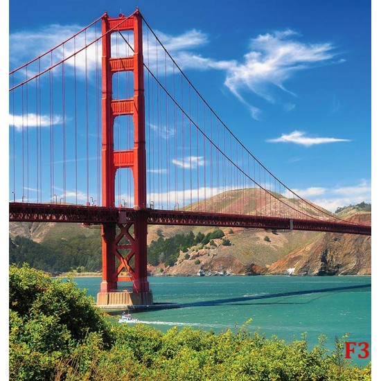 Photo mural daily view of the bridge in San Francisco 3 Photo mural daily view of the bridge in San Francisco 3
