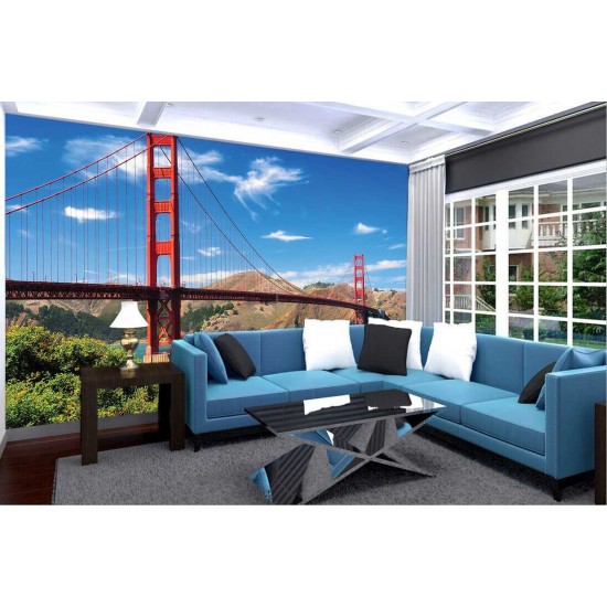 Photo mural daily view of the bridge in San Francisco 3 Photo mural daily view of the bridge in San Francisco 3