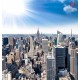 Photo mural panoramic day view of the Manhattan New York sun Photo mural panoramic day view of the Manhattan New York sun