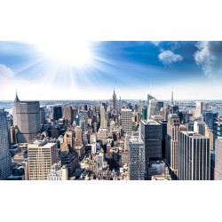 Photo mural panoramic day view of the Manhattan New York sun
