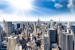 Photo mural panoramic day view of the Manhattan New York sun