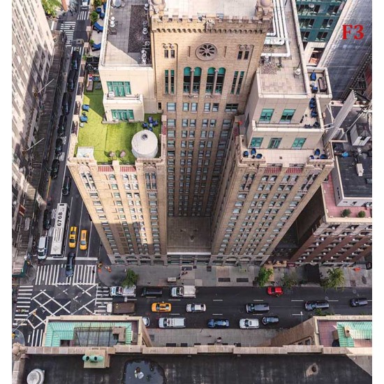 Photo mural cosmopolitan view of New York Street view from above Photo mural cosmopolitan view of New York Street view from above
