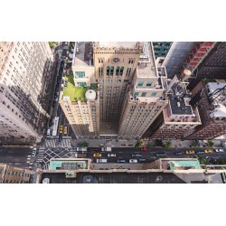 Photo mural cosmopolitan view of New York Street view from above