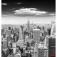 Wall murals Manhattan tower view in gray