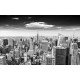 Wall murals Manhattan tower view in gray