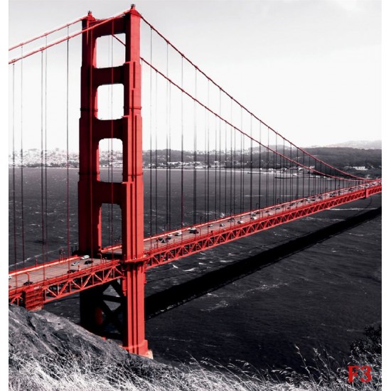 Wallpapers mural the red bridge in San francisco Wallpapers mural the red bridge in San francisco