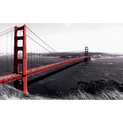 Wallpapers mural the red bridge in San francisco