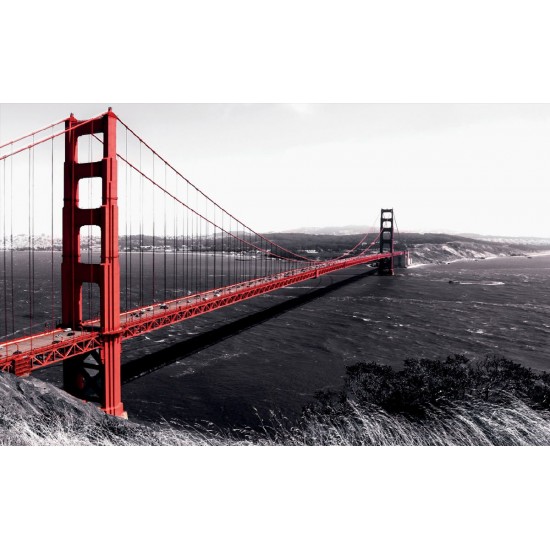 Wallpapers mural the red bridge in San francisco Wallpapers mural the red bridge in San francisco