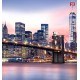 Photo mural the Brooklyn bridge in pastel glow in 2 colors Photo mural the Brooklyn bridge in pastel glow in 2 colors