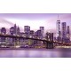 Photo mural the Brooklyn bridge in pastel glow in 2 colors Photo mural the Brooklyn bridge in pastel glow in 2 colors